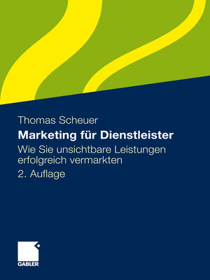 cover image of Marketing für Dienstleister